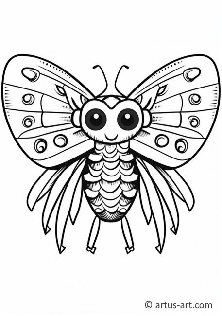 Awesome Moth Coloring Page